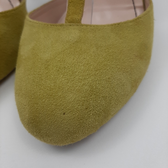 Allen Schwartz Citron Raspberry Deco Suede and Snakeskin Heels Size 9.5 - Picture 9 of 16